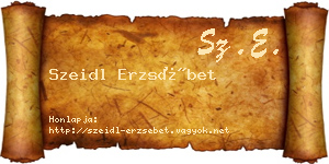 Szeidl Erzsébet névjegykártya