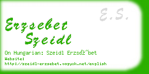 erzsebet szeidl business card